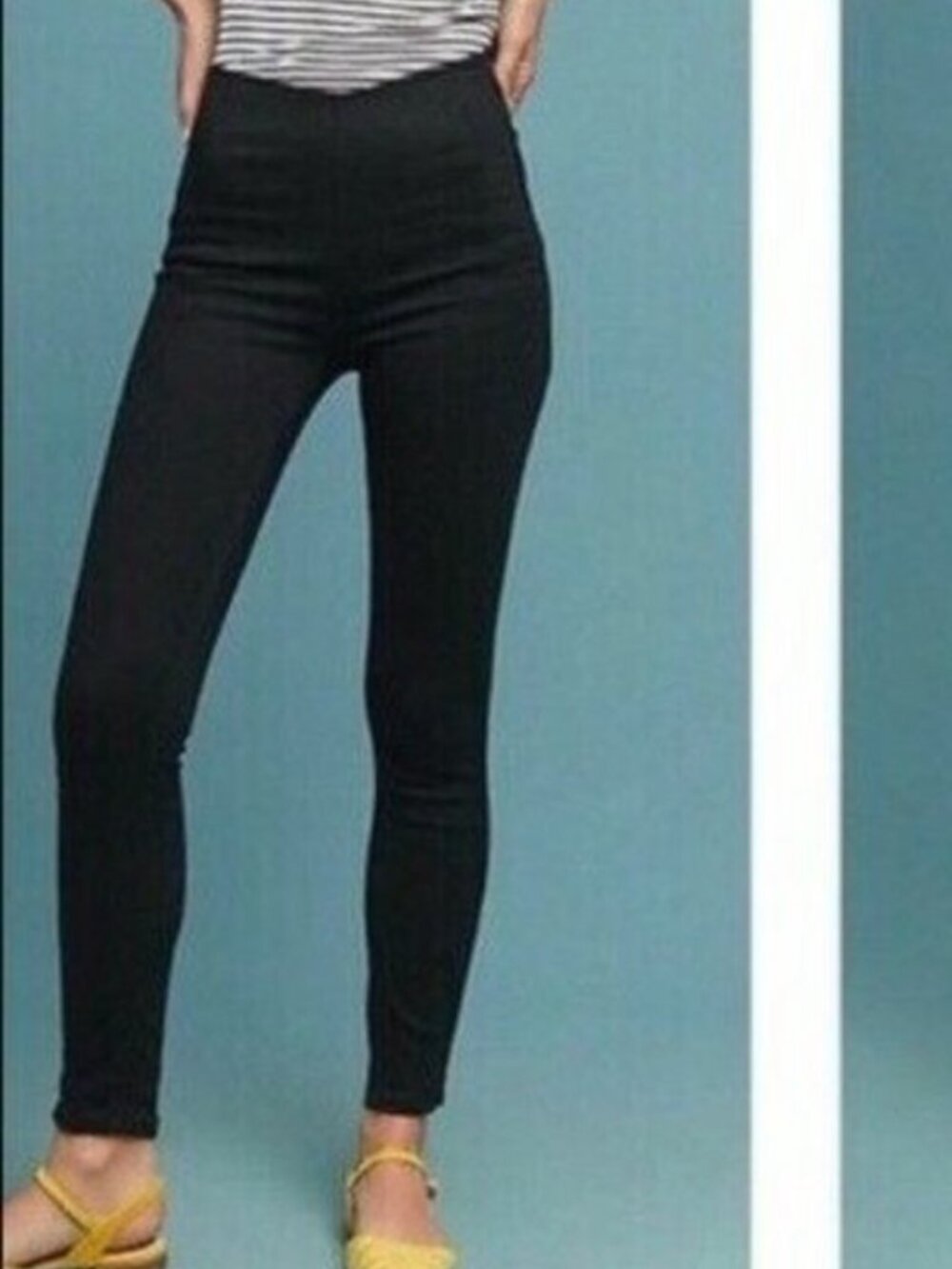 ANTHROPOLIGIE | Pilco High-Rise Denim Legging | Black | Size 25